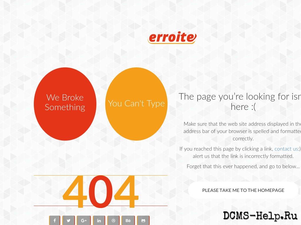 Адаптивная страница ошибки 404 на фреймворке Bootstrap3 для сайта, светлый дизайн с цветными компонентами и кнопками соц сетей.
* Bootstrap v3.3.7, HTML Files, CSS Files, JS Files.